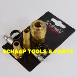 Perslucht snelkoppeling Euro passing 1/4 binnendraad met insteeknippel en slangpilaar 10 mm | 4842097